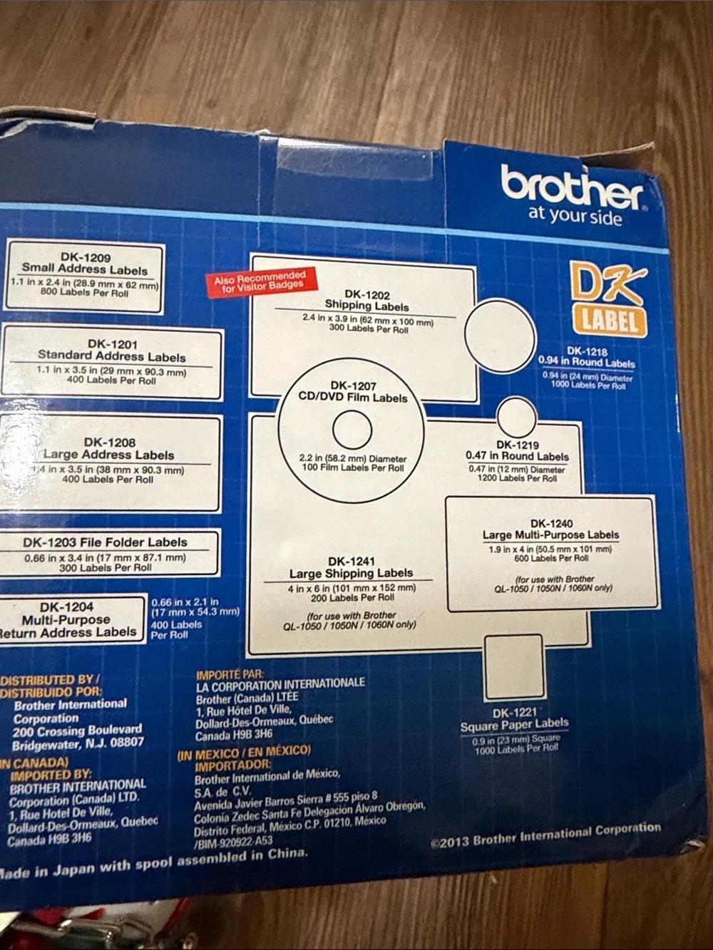 BROTHER Genuine DK-2113 Continuous Lenght Black on Clear Film Tape for Brother Q